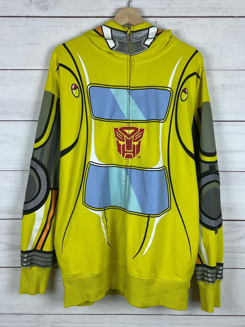 Universal Studios Transformers Bumblebee Hoodie Full Zip Mens XL